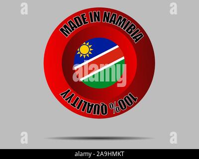 National flag of Republic of Namibia. original colors and proportion. Simply vector illustration eps10, from countries flag set. Stock Vector