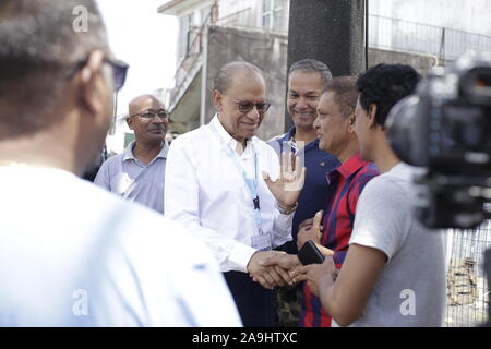 Dr. Navinchandra Ramgoolam, GCSK, FRCP (born 14 July 1947) is a Mauritian politician who was Prime Minister of Mauritius from 2005 to 2014 and leader Stock Photo