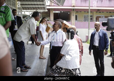 Dr. Navinchandra Ramgoolam, GCSK, FRCP (born 14 July 1947) is a Mauritian politician who was Prime Minister of Mauritius from 2005 to 2014 and leader Stock Photo