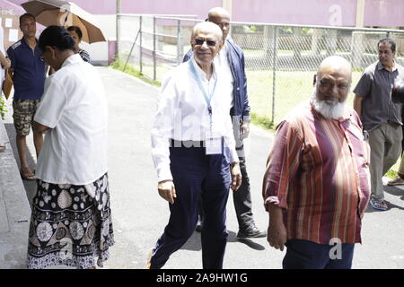 Dr. Navinchandra Ramgoolam, GCSK, FRCP (born 14 July 1947) is a Mauritian politician who was Prime Minister of Mauritius from 2005 to 2014 and leader Stock Photo