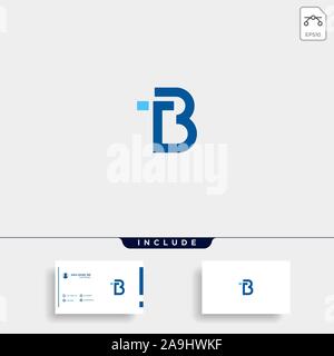 Letter TB BT T B Logo Design Simple Vector Stock Vector