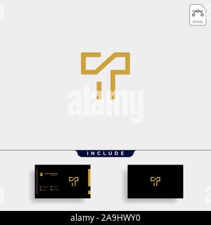 Letter T TT Logo Design Simple Vector Stock Vector