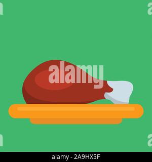 chicken thighs meat vector illustration Stock Vector