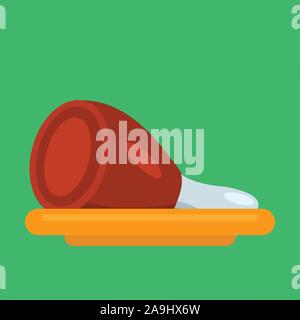 turkey thighs meat vector illustration Stock Vector