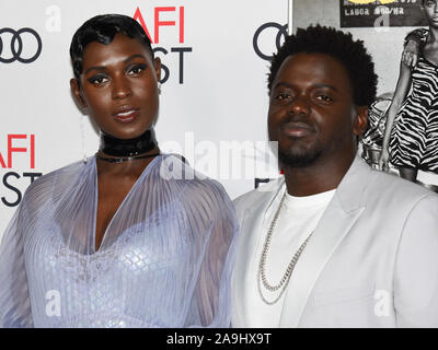 November 14, 2019, Hollywood, California, USA: Jodie Turner-Smith and Daniel Kaluuya. AFI FEST 2019 Presented By Audi â€“ ''Queen & Slim'' Premiere. (Credit Image: © Billy Bennight/ZUMA Wire) Stock Photo