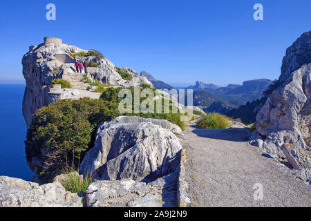 View point Mirador de Mal Pas at the road to Cape Formentor, Mallorca, Balearic islands, Spain Stock Photo