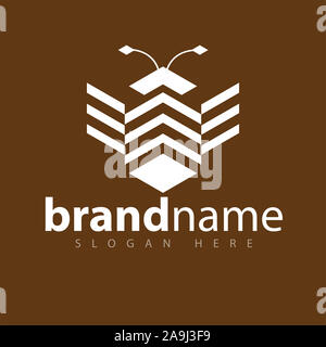 square bee abstract logo vector stock template Stock Photo