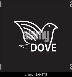 Dove Text Logo Vector stock template Stock Photo
