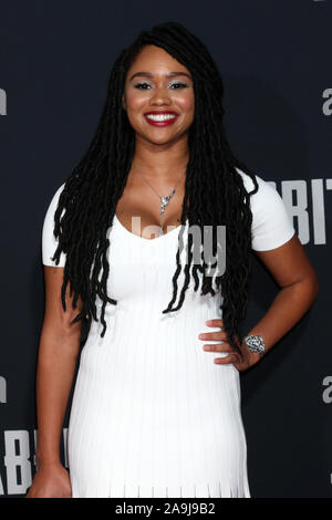 'Jojo Rabbit' Premiere at the American Legion Post 43 on October 15, 2019 in Los Angeles, CA Featuring: Tanisha Long Where: Los Angeles, California, United States When: 16 Oct 2019 Credit: Nicky Nelson/WENN.com Stock Photo