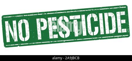 No pesticide sign or stamp on white background, vector illustration Stock Vector