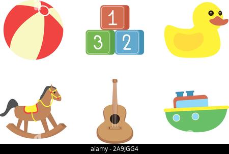 bundle of baby toys set icons Stock Vector