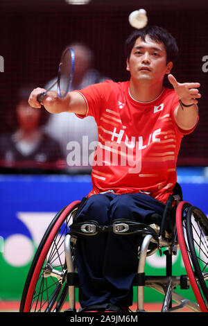 Tokyo, Japan. 15th Nov, 2019. Mamiko Toyoda (JPN) Badminton : HULIC ...