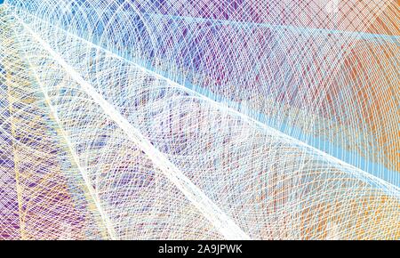 Abstract beautiful background with interlacing white lines on colorful background. Asymmetric abstraction. Vector EPS10 Stock Vector