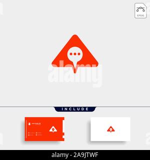 Letter A Chat Logo Template Vector Design Stock Vector