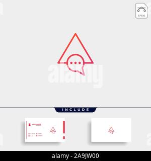 Letter A Chat Logo Template Vector Design Stock Vector