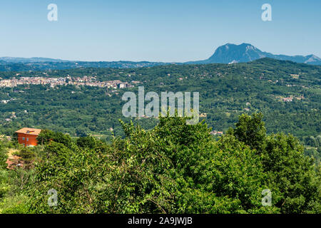 Mountain landscape in Irpinia, Avellino province, Campania, Italy, at summer Stock Photo