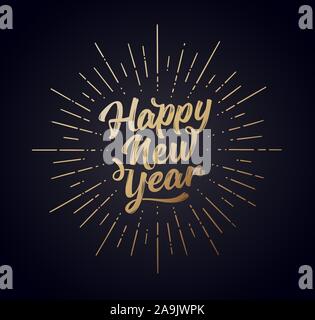 Happy New Year. Lettering text for Happy New Year Stock Vector