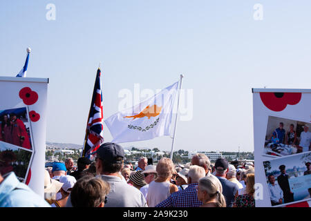 Cypriot flag paraded at remembrance day parade number 3928 Stock Photo