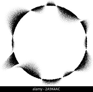 Abstract background with wave of scattered dots Stock Vector