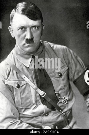 Portrait of Adolf Hitler in uniform, Germany Stock Photo