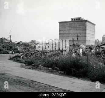 Buildings damaged by the bombing , Bremen, Germany Stock Photo