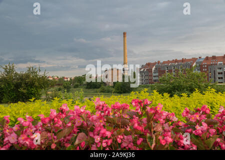 Poznan Town Centre and River, Poland Stock Photo