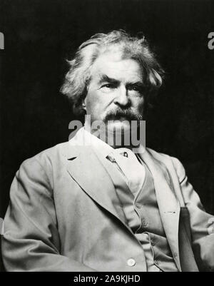 Portrait of the American writer Mark Twain Stock Photo