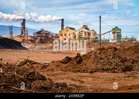 Pu‘unene Sugar Museum & Mill, Vintage Location Stock Photo