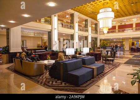 THE HOTEL LOBBY ARCHIVES 【上下セット】 Entrance Lobby reception area at the Wyndham New Yorker Hotel, 8th