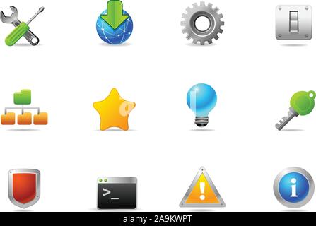 Philos icon set. Professional icons  for website and presentation. Stock Vector