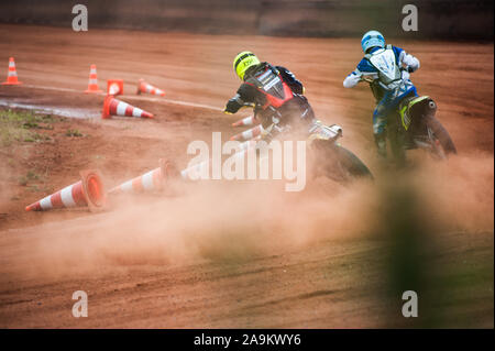 flat track in lelystand netherlands Stock Photo