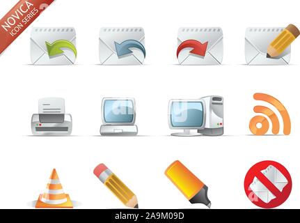 Web and Internet Icons for your website, internet, presentation and application project. web 2.0 style, clean and professional. see more icons in my p Stock Vector