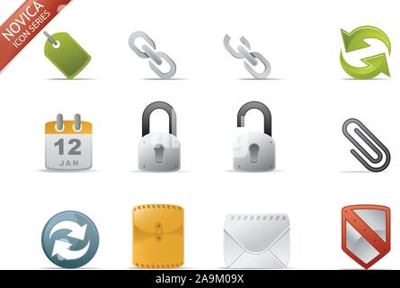 Web and Internet Icons for your website, internet, presentation and application project. web 2.0 style, clean and professional. see more icons in my p Stock Vector