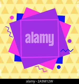 Asymmetrical uneven shaped format pattern object outline multicolour design Business Empty template for Layout for invitation greeting card promotion Stock Vector