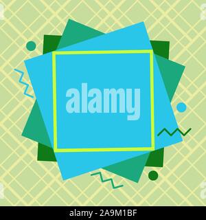 Asymmetrical uneven shaped format pattern object outline multicolour design Design business Empty template isolated Minimalist graphic layout template Stock Vector
