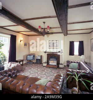 1985 Old House interior, West Yorkshire, Northern England, UK Stock Photo