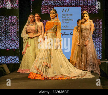 London, UK. 16th Nov, 2019. Designers Oorvi Desai, Yax Designs, Sashe, Manoj Makwana, Rehana Basheer, Seema Sarees, at The Asian Wedding Show at the Novotel, in Hammersmith, The 2019 India Fashion Week London on the 16th to the 17th of November 2019. The celebration of Indian fashion will be showcasing leading and upcoming fashion designers from across India and beyond.Paul Quezada-Neiman/Alamy Live News Credit: Paul Quezada-Neiman/Alamy Live News Stock Photo