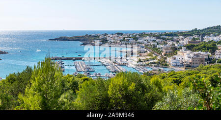 Elevated view of marina at Santa Maria di Leuca in Apulia (Puglia) in Southern Italy Stock Photo