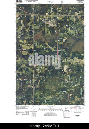 USGS TOPO Map MInnesota MN Bena NW 20110317 TM Restoration Stock Photo ...