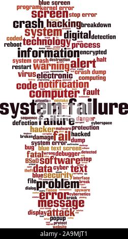 System error word cloud concept. Collage made of words about system ...