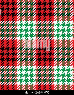 Christmas, new year, holiday background with goose foot, crowbar pattern. Seamless fabric or paper print. - vector Stock Vector