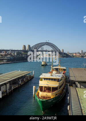 Sydney Harbour Bridge seen from Circle Quay Stock Photo