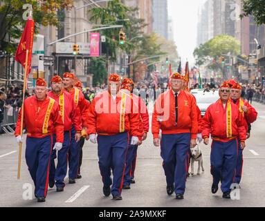 100th Annual Veterans Day Parade in New York City on November 11, 2019 Stock Photo