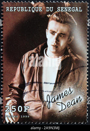 James Dean on postage stamp Stock Photo