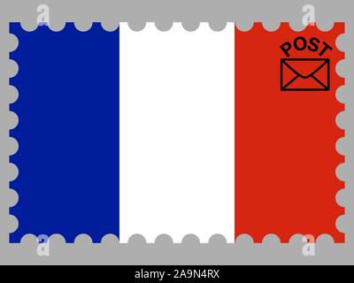 National flag of French Republic know as France . original colors and proportion. Simply vector illustration, from countries flag set. Stock Vector
