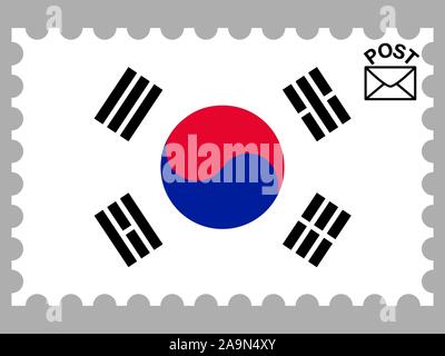 Beautiful national flag of Republic of South Korea. original colors and proportion. Simply vector illustration eps10, from countries flag set. Stock Vector