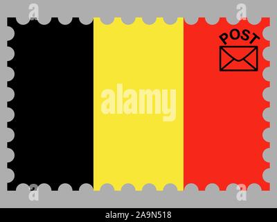 National flag of Kingdom of Belgium . original colors and proportion. Simply vector illustration, from countries flag set. Stock Vector