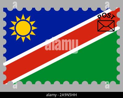 National flag of Republic of Namibia. original colors and proportion. Simply vector illustration eps10, from countries flag set. Stock Vector