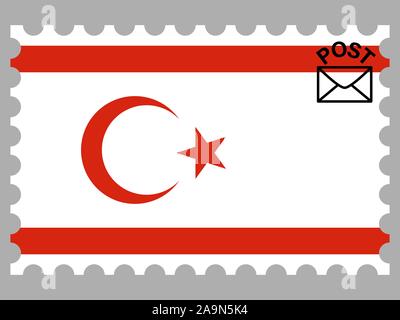 Beautiful national flag of Turkish Republic of Northern Cyprus. original colors and proportion. Simply vector illustration eps10, from countries flag Stock Vector