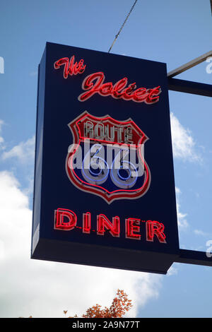 Route 66 diner in Joliet, Illinois Stock Photo